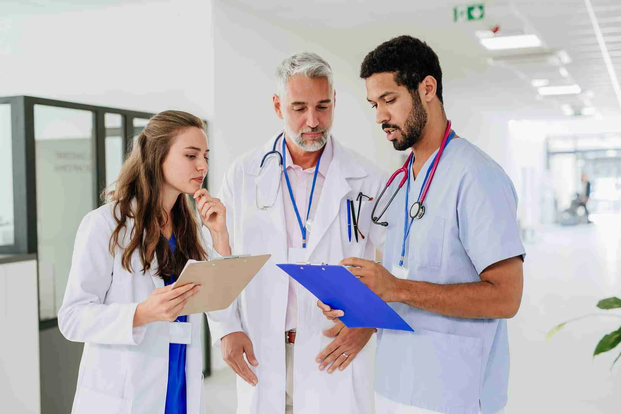 Medical professionals working