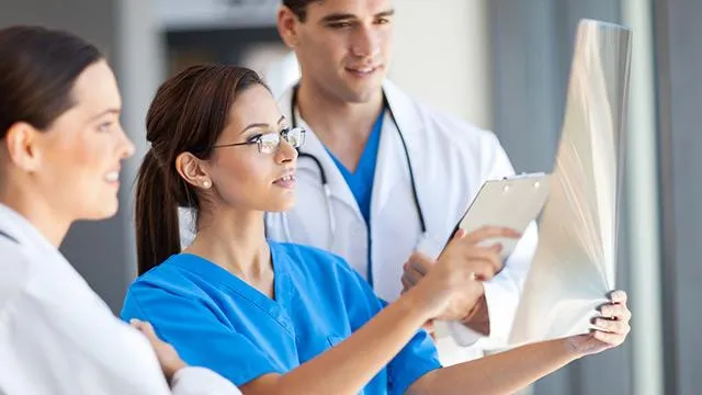 Medical professionals working