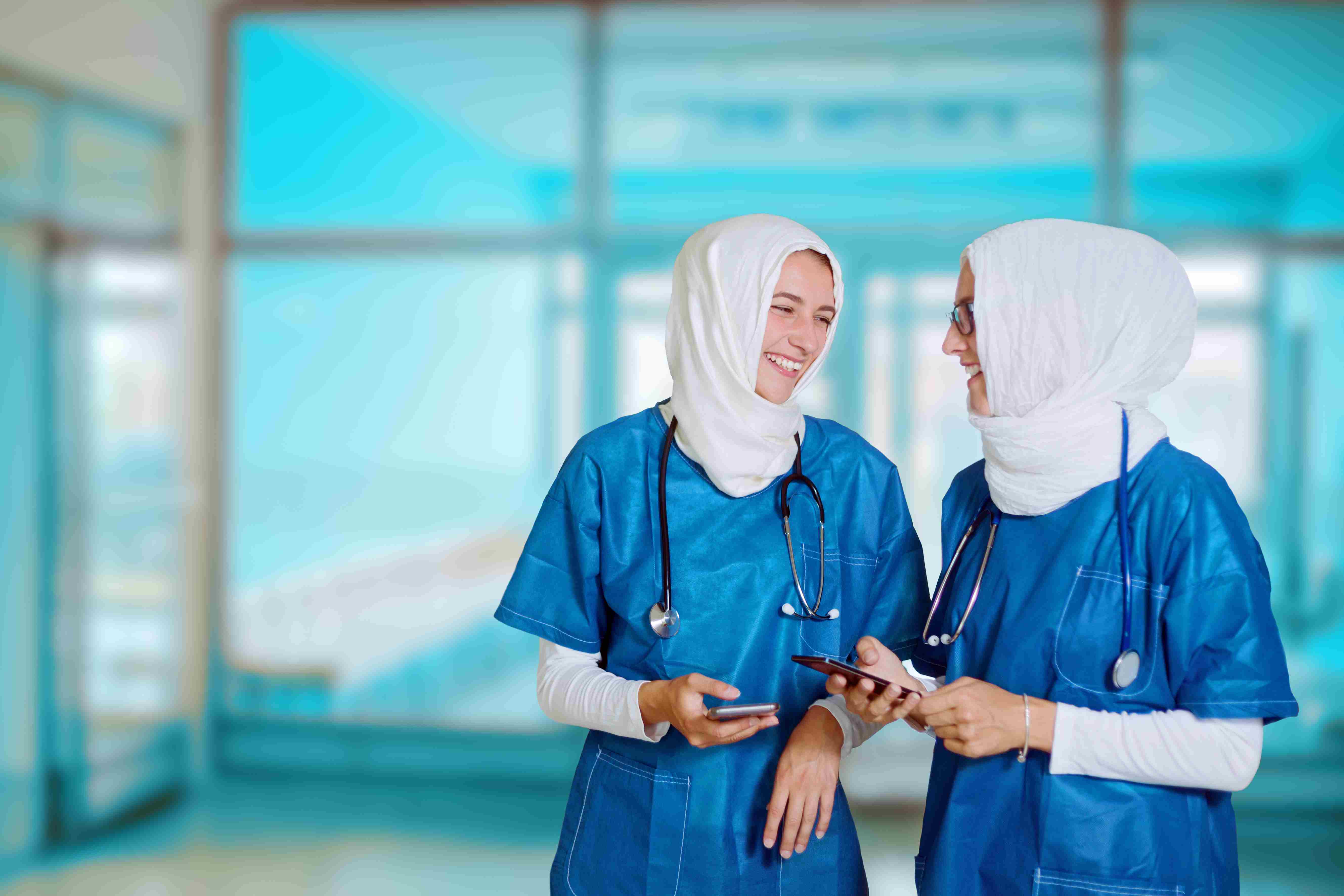 Medical professionals working